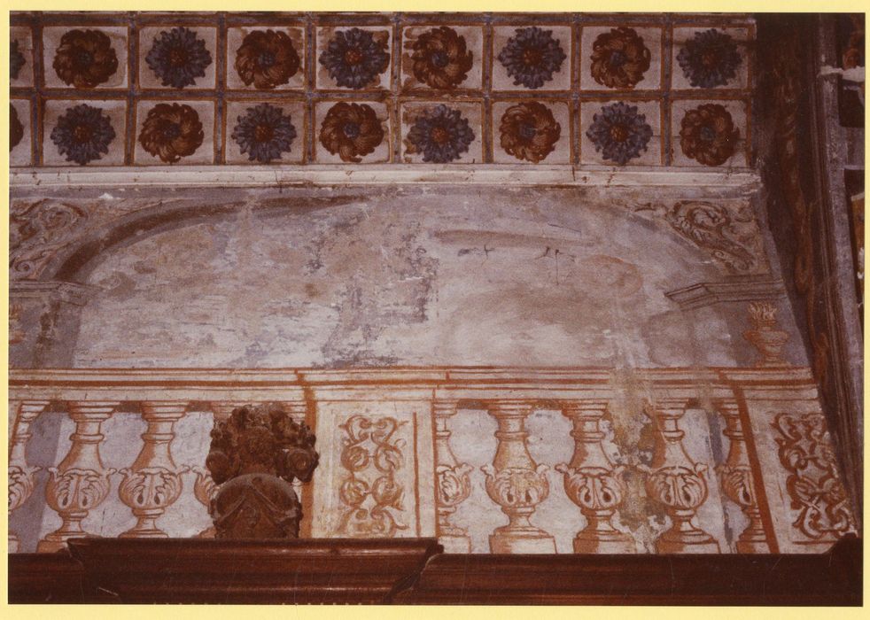 peinture monumentale en trompe l’oeil, vue partielle