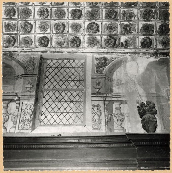peinture monumentale en trompe l’oeil, vue partielle