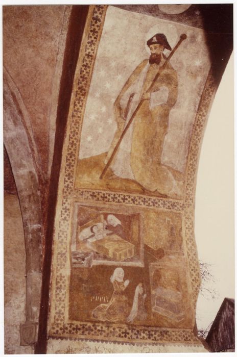 peintures monumentales du porche, vue partielle