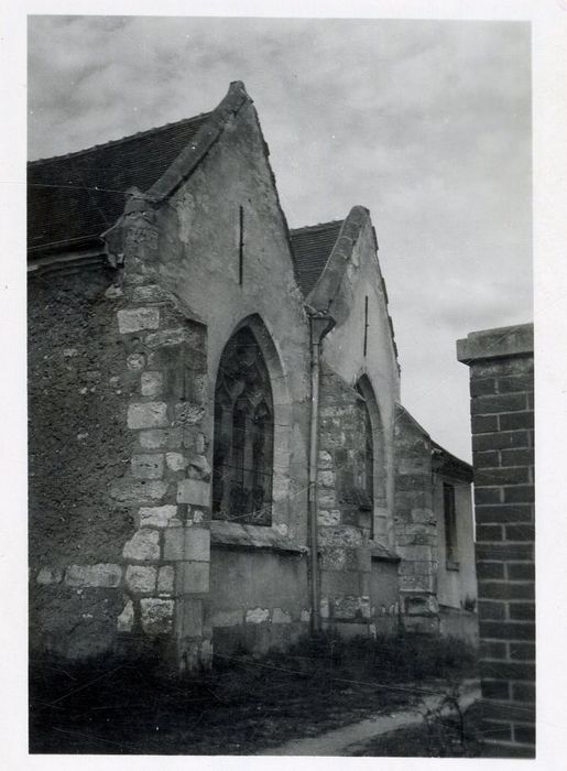 façade latérale sud, vue partielle