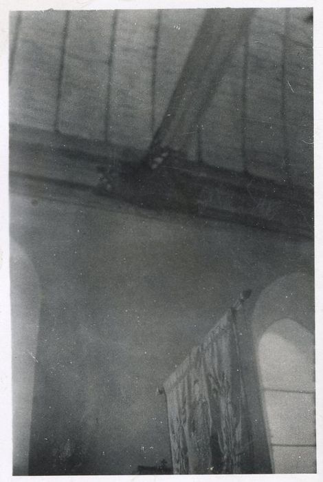 bannière de procession : Sainte Barbe, vue partielle