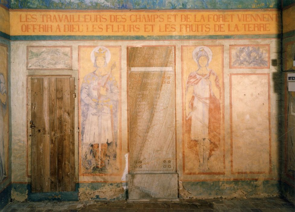 peinture monumentale du narthex : Saint Louis et saint Martin