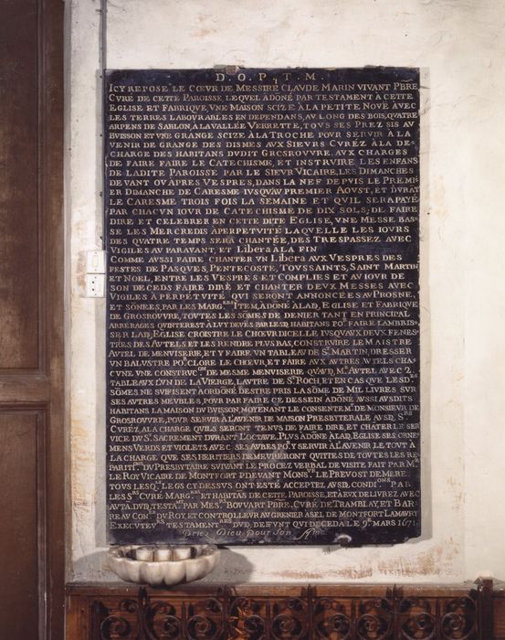 plaque funéraire