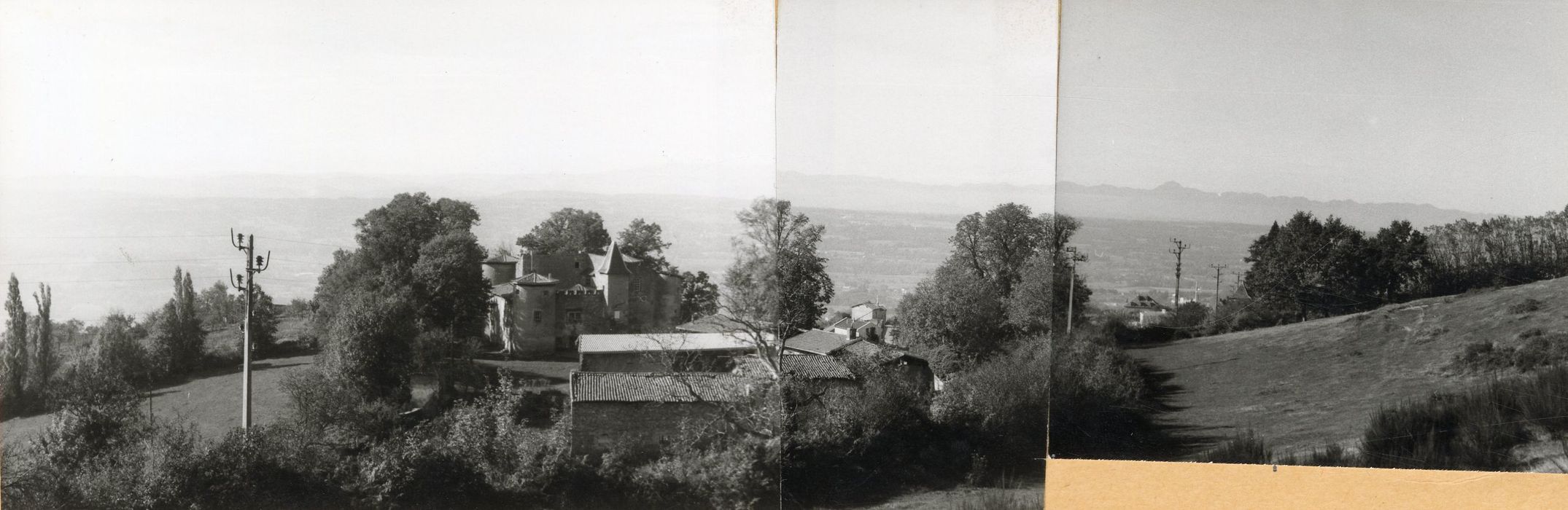 vue partielle du château dans son environnement depuis le Nord