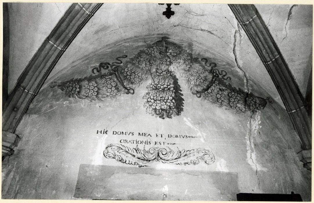 chapelle, peinture monumentale, vue partielle
