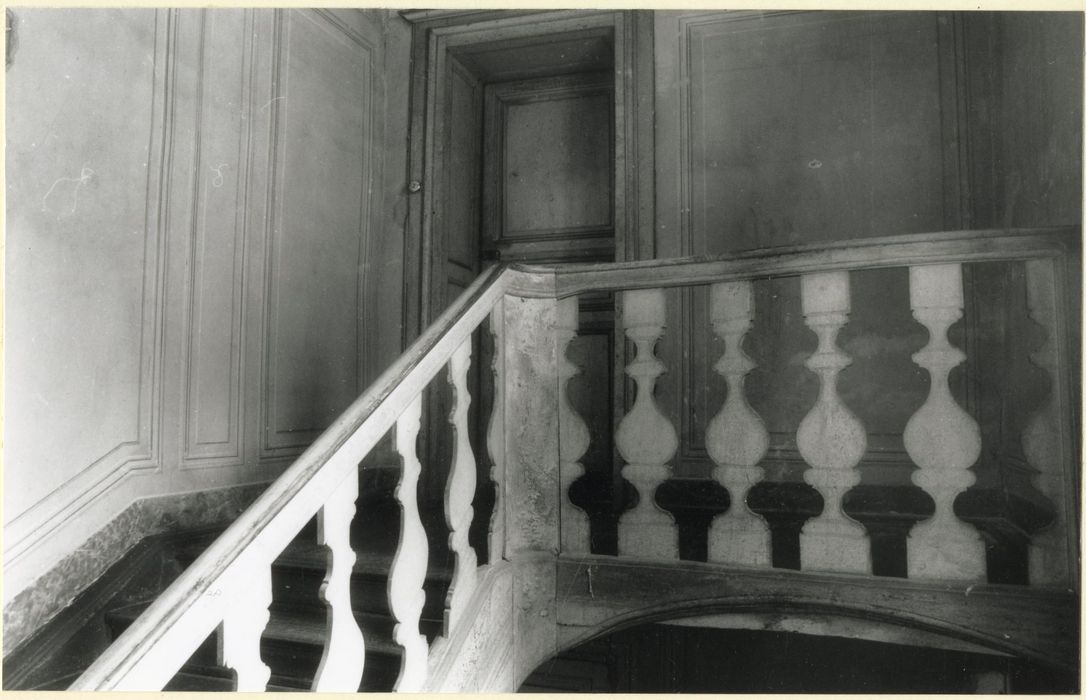 escalier Louis XVI, détail de la rampe