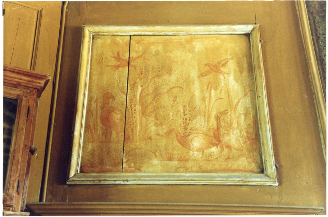 1er étage, salon de la guerre de Troie, lambris de revêtement, détail