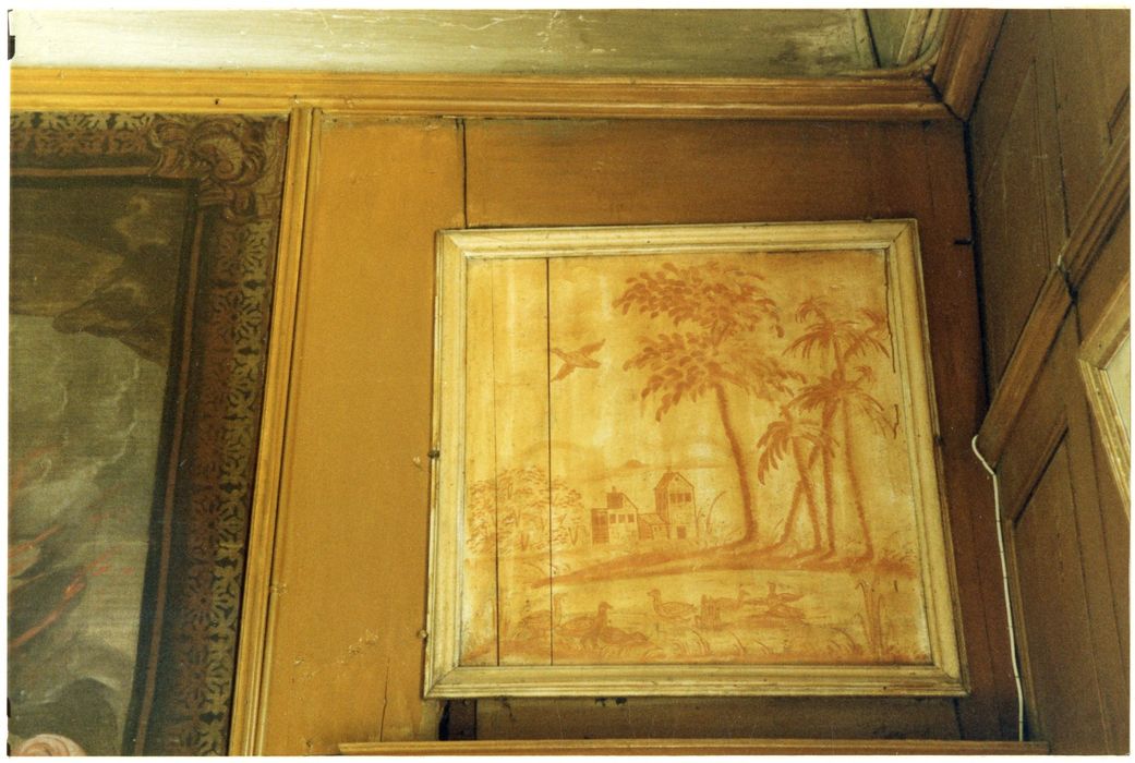 1er étage, salon de la guerre de Troie, lambris de revêtement, détail