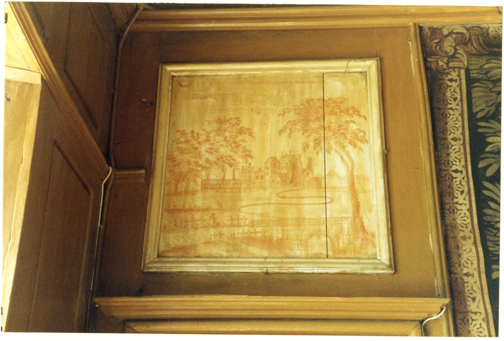 1er étage, salon de la guerre de Troie, lambris de revêtement, détail