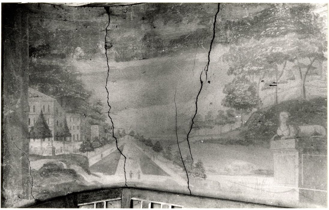 tonnelle du parc, vue partielle des décors peints