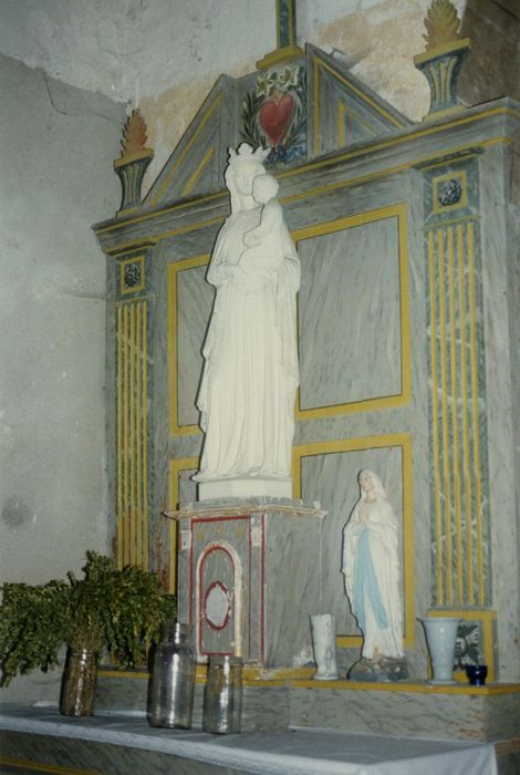 autel, retable secondaire nord, statue : Vierge à l’Enfant