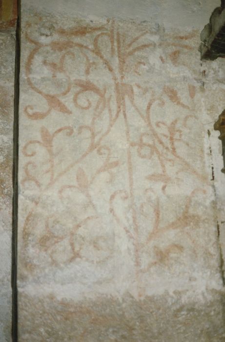 chapelle du clocher, peintures monumentales, détail