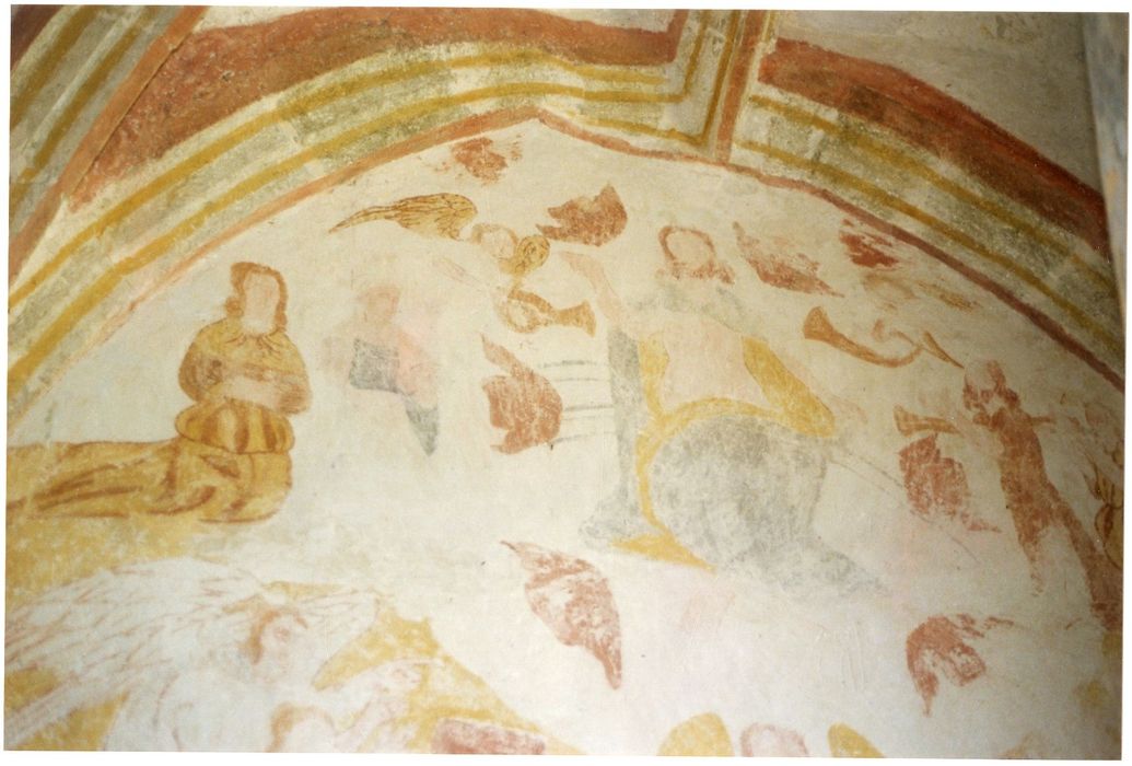 chapelle du clocher, peintures monumentales, détail