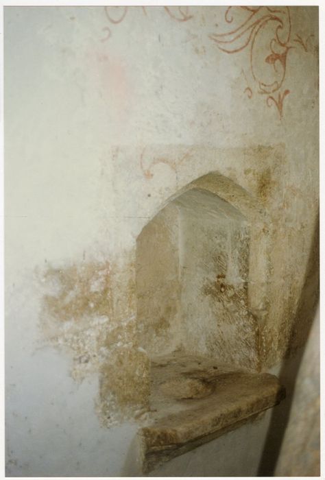 chapelle du clocher, détail de la piscine