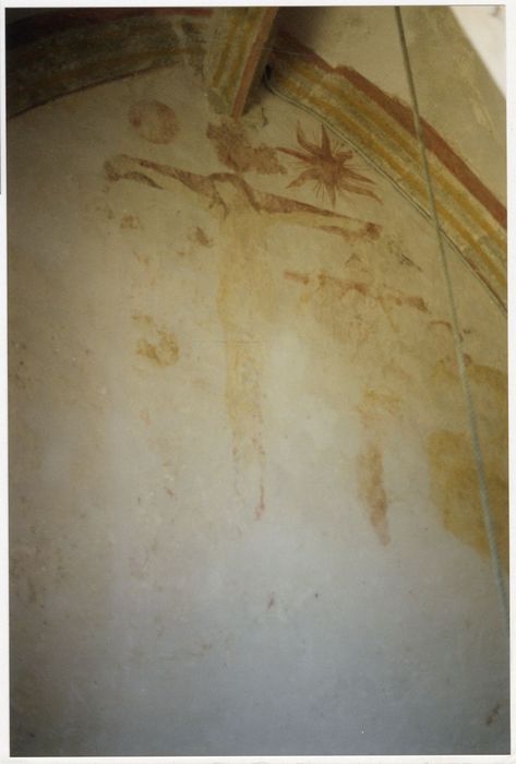 chapelle du clocher, peintures monumentales, vue partielle