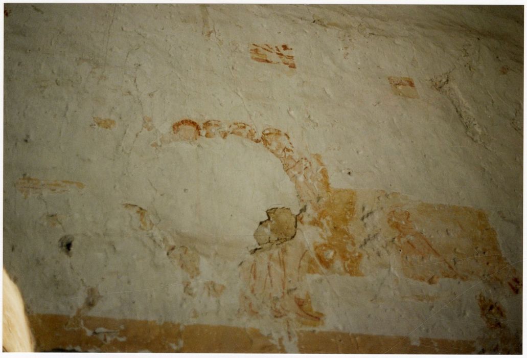 chapelle du clocher, peintures monumentales, détail