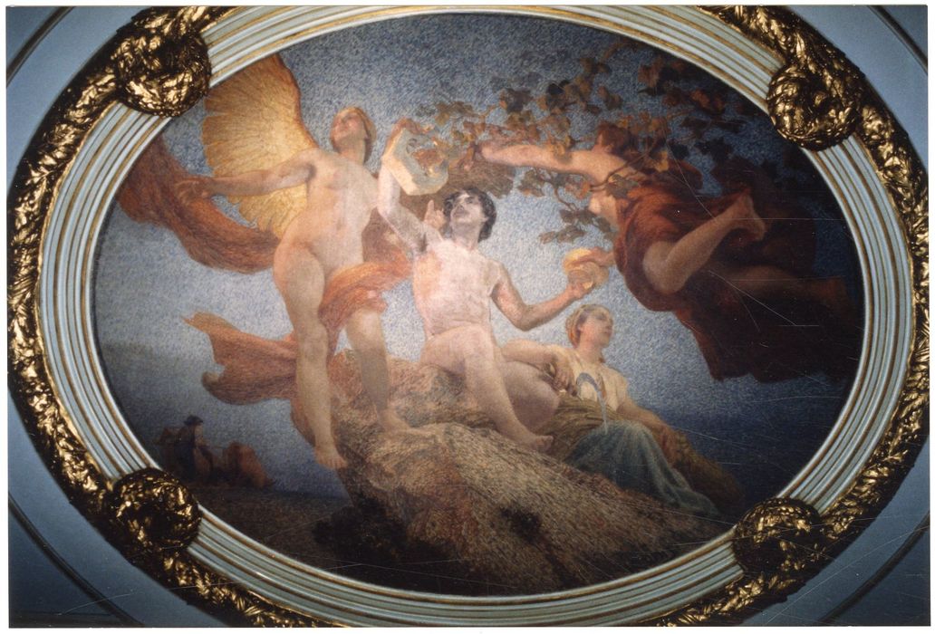 salle du conseil municipal, vue partielle du décor