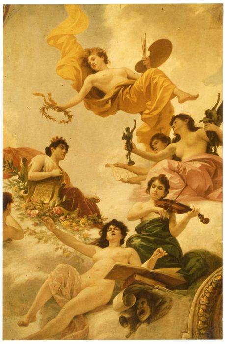 salle des Illustres, détail du décor (la Ville de Toulouse couronnée)