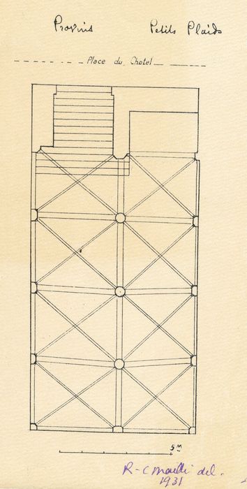 plan de la cave (dessin : encre sur papier)