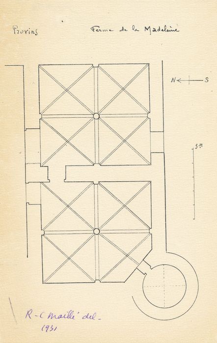 plan de la cave (dessin : encre sur papier)
