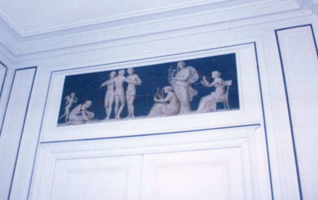 salon, détail d’un dessus-de-porte