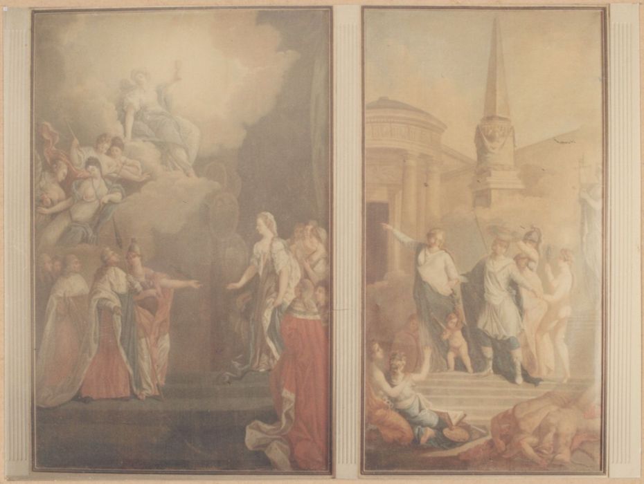 tableaux : Mariage de Louis XVI, Temple de la Gloire et le Dauphin