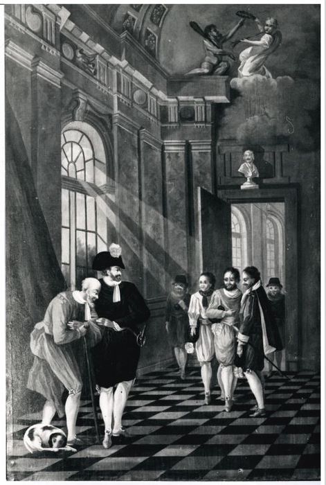 tableau : Henri IV prend Sully sous sa protection devant les moqueries des courtisans