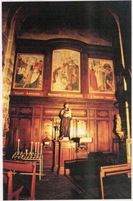triptyque de l'autel Saint-Antoine : Saint Antoine ressuscite un jeune homme (photocopie numérisée)