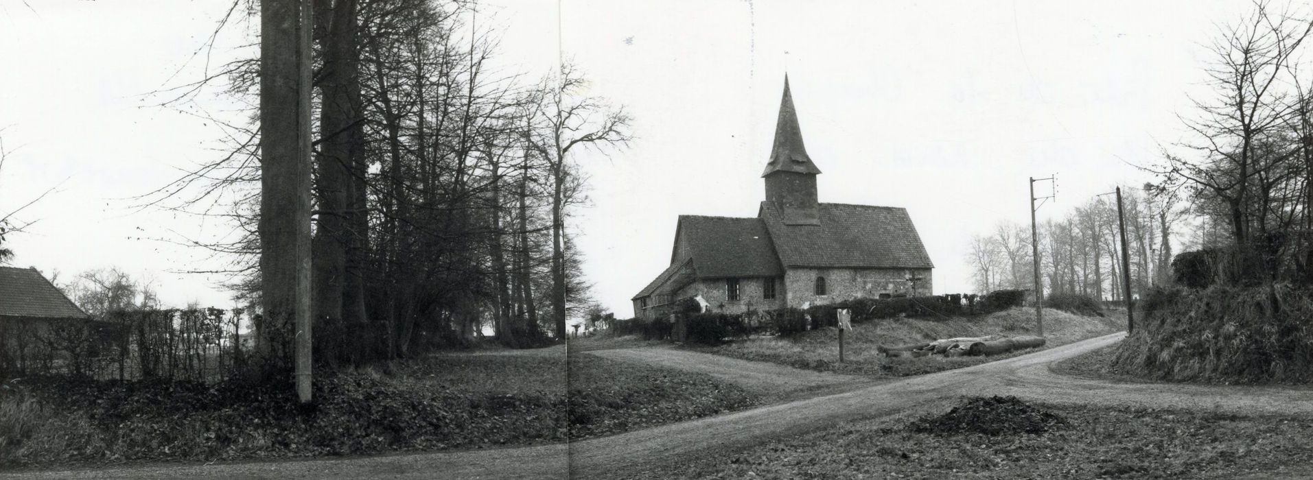 vue générale de la chapelle dans son environnement depuis le Nord