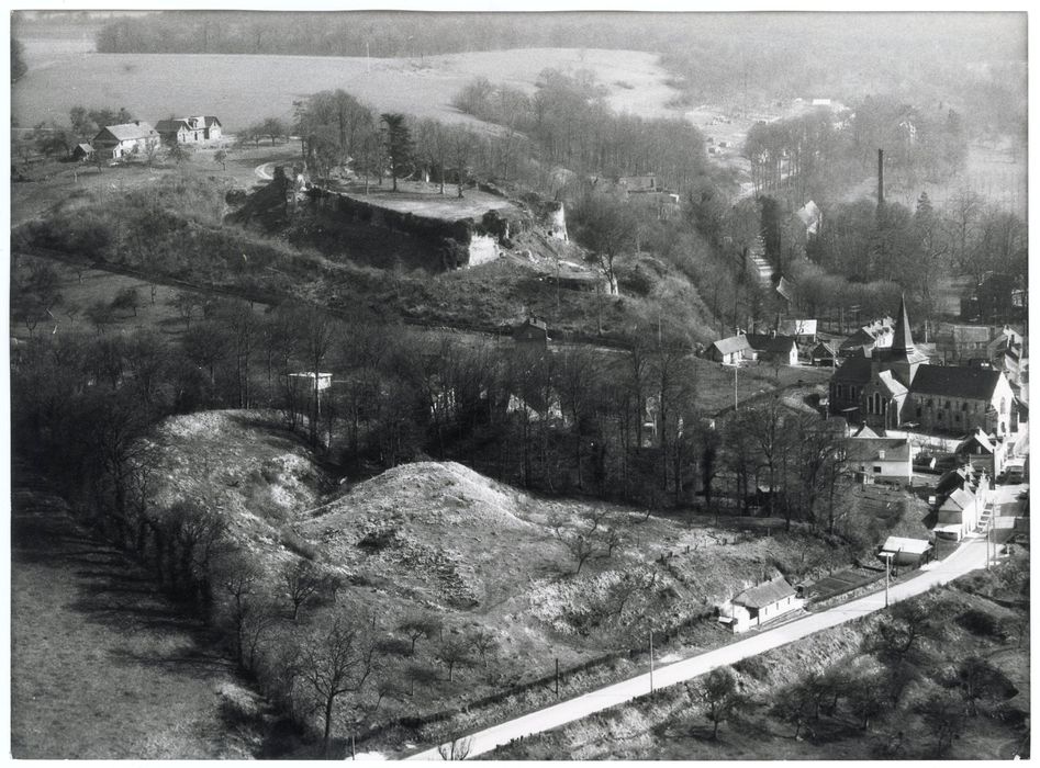 vue aérienne de l’ensemble des ruines dans leur environnement