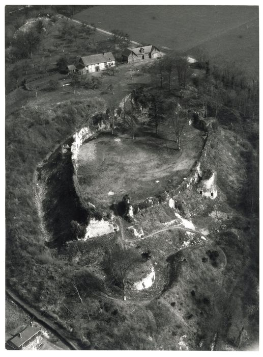 vue aérienne de l’ensemble des ruines dans leur environnement