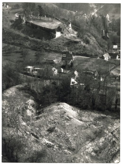 vue aérienne de l’ensemble des ruines dans leur environnement