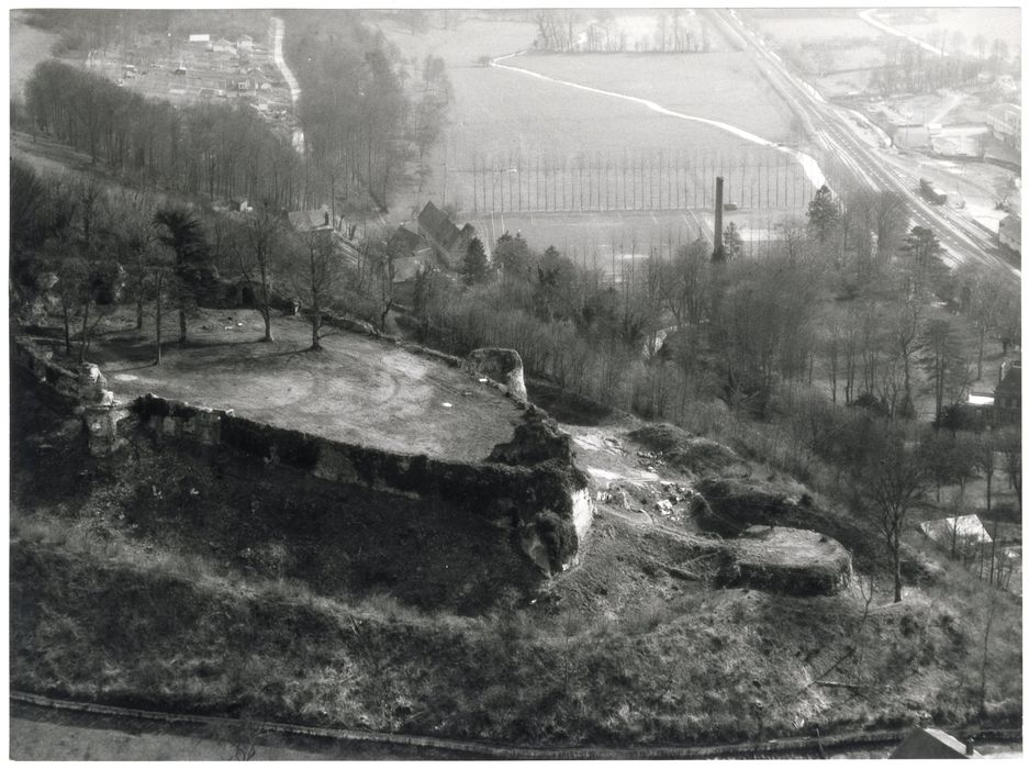 vue aérienne de l’ensemble des ruines dans leur environnement