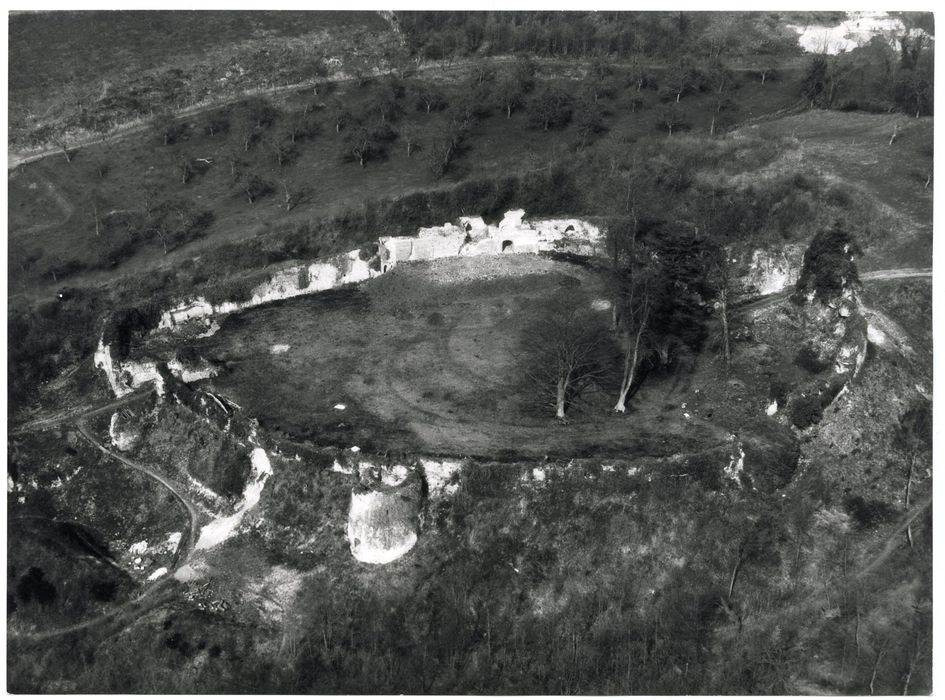 vue aérienne de l’ensemble des ruines dans leur environnement