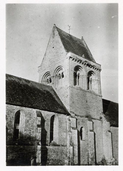 clocher, élévations sud et ouest