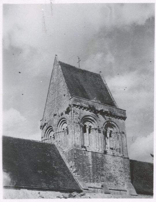 clocher, élévations sud et ouest