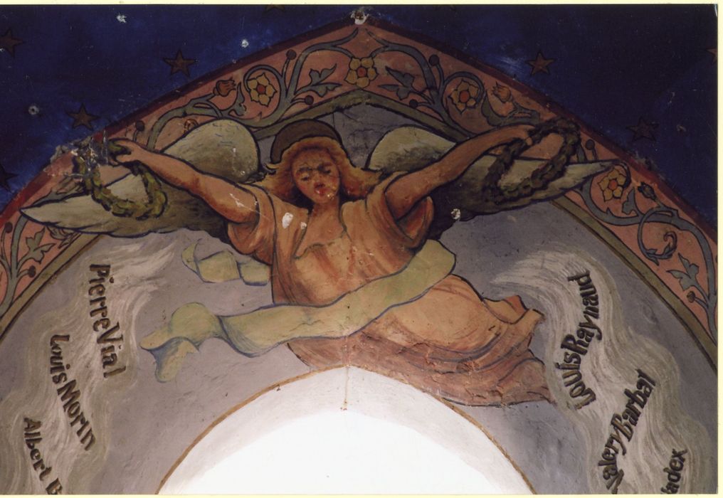 peinture monumentale encadrant la baie d’axe à l’Est, détail