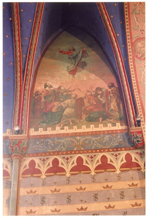 choeur, mur sud, peinture monumentale : Ascension