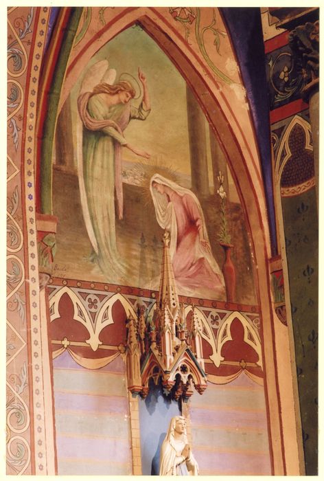 transept sud, peinture monumentale : Annonciation