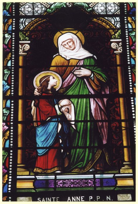 verrière nord, : Éducation de la Vierge