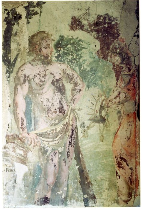 aile sud, 1er étage, chambre d’Hercule, peinture monumentale