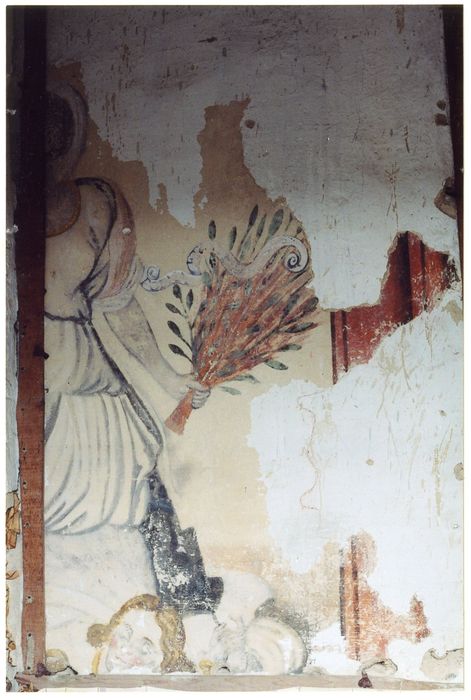 aile sud, 1er étage, chambre de la femme au bouquet, peinture monumentale