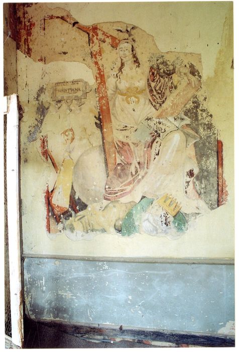 aile sud, 1er étage, chambre aux allégories, peinture monumentale