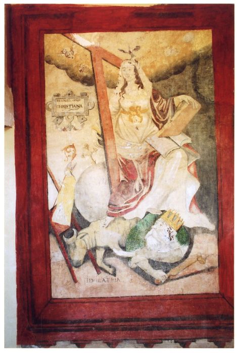 aile sud, 1er étage, chambre aux allégories, peinture monumentale