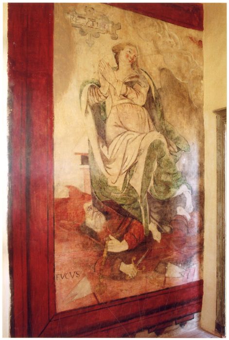 aile sud, 1er étage, chambre aux allégories, peinture monumentale