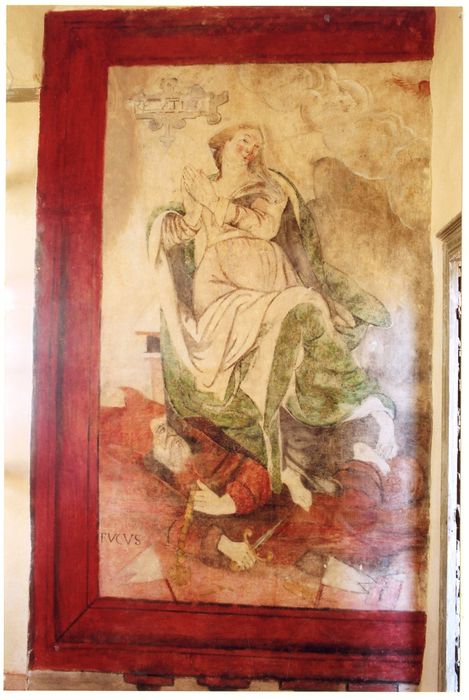 aile sud, 1er étage, chambre aux allégories, peinture monumentale