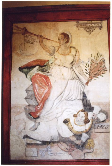 aile sud, 1er étage, chambre aux allégories, peinture monumentale