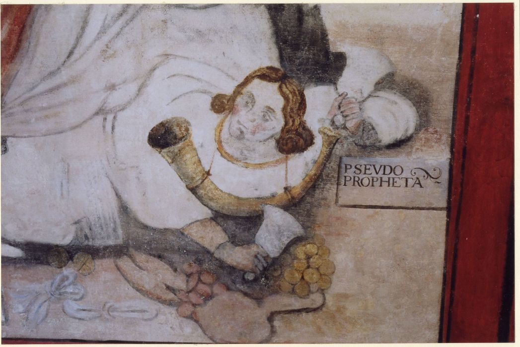 aile sud, 1er étage, chambre aux allégories, peinture monumentale
