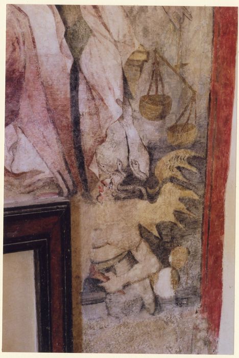 aile sud, 1er étage, chambre aux allégories, peinture monumentale