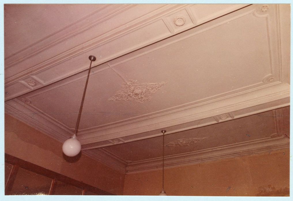 2e étage, ancienne salle à manger, vue partielle du plafond